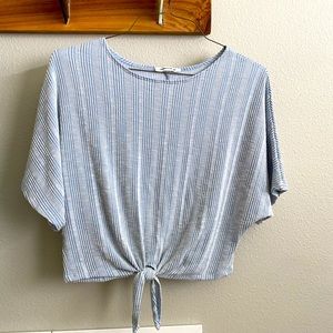 Blue and white shirt